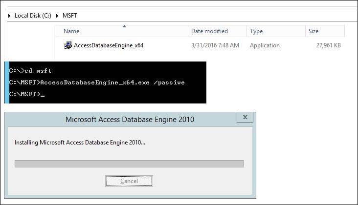 Microsoft access database engine 2012 64 bit